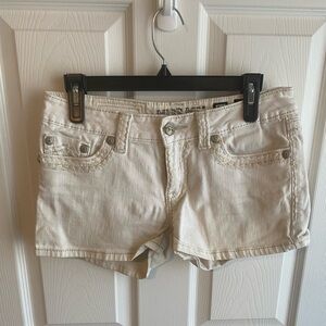 Miss Me Women's Cream Shorts